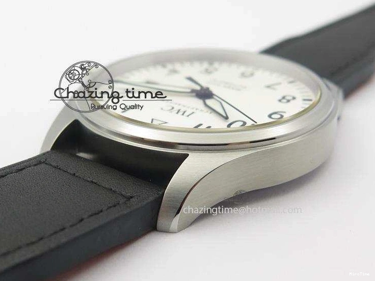 MIROTIME 0305 Mark XVIII IW327002 SS Mk Maker Best Edition White Dial On Black Leather Strap A SunProtective 7298